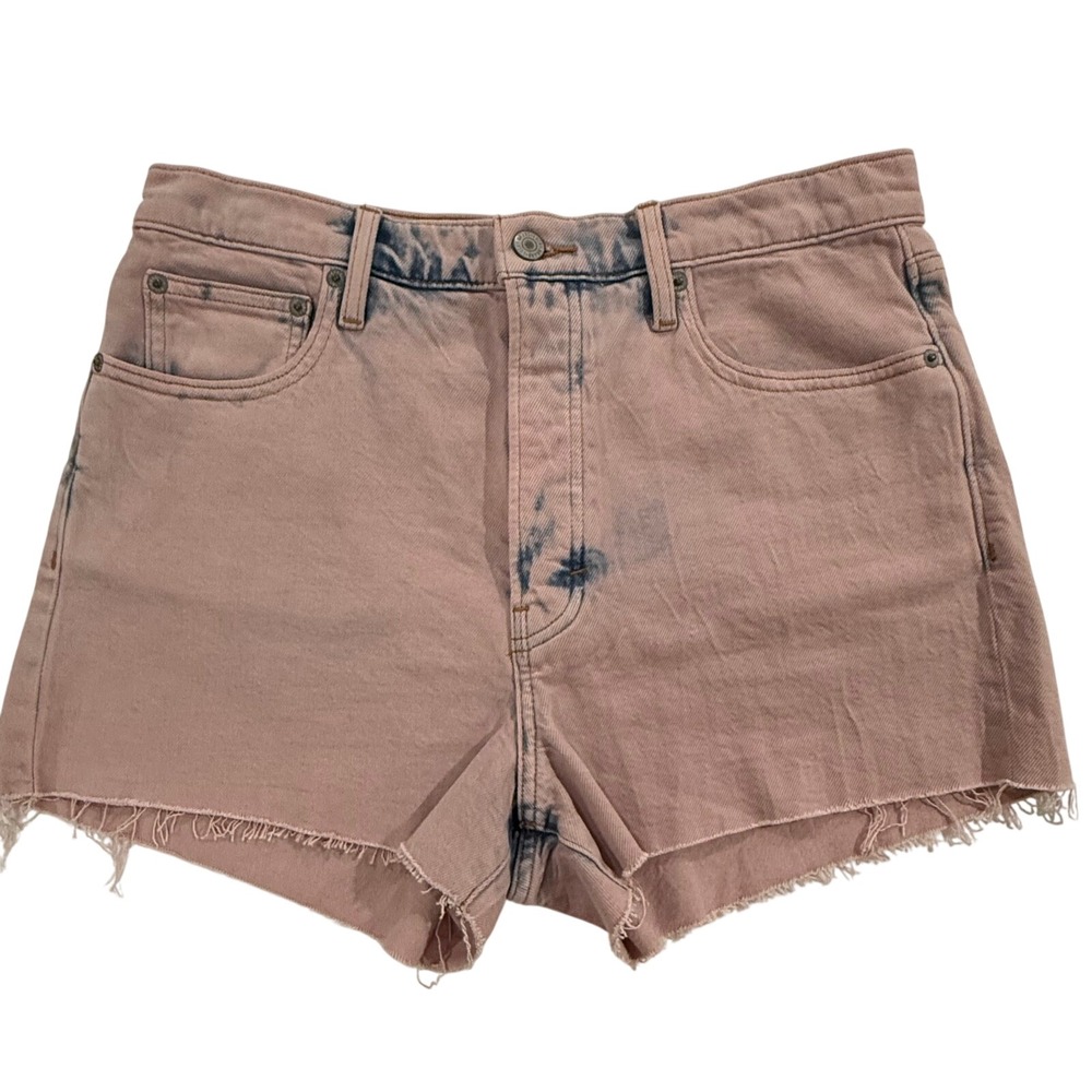 Lucky Brand Women's High Rise Mom Short Pink Lady Denim NWOT Size 10/30 (214)